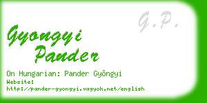 gyongyi pander business card